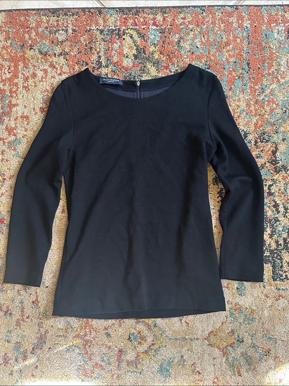 Piazza Sempione Black Wool Blend Top 40